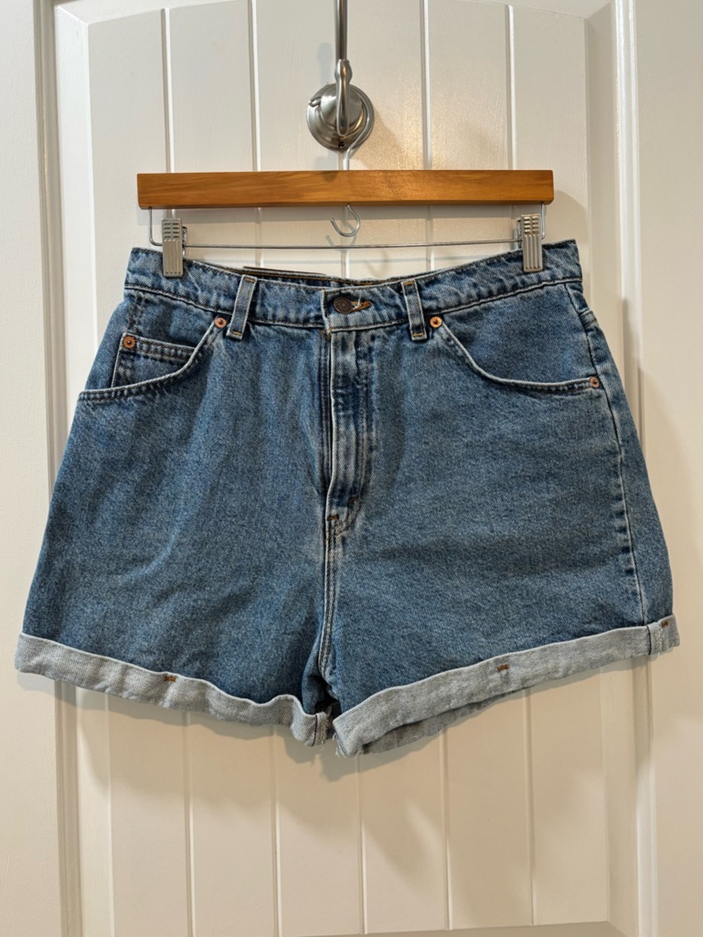 Vintage Orange Tab Levi’s Shorts Size 13 Jr Made In USA 100% Cotton